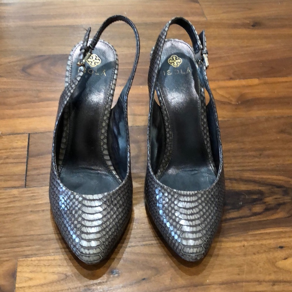 Isola snakeskin high heel